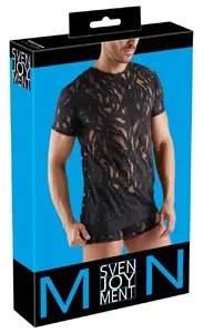 Shirt Svenjoyment M. Shirt L – short-sleeve burnout mesh, 90% viscose 10% spandex