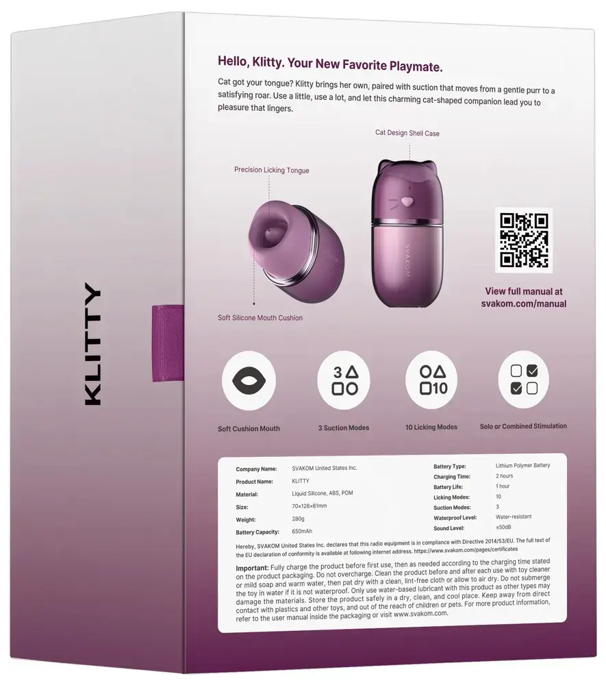 Svakom Klitty Dusty Lavender лежащий вибратор Photo 20