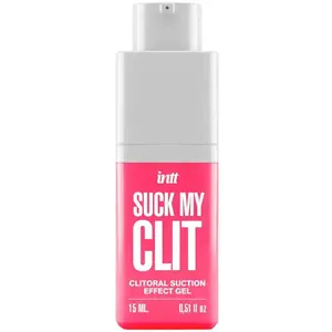 Klitorālais gēls ar sūkšanas efektu INTT FOR HER SUCK MY CLIT Wild Strawberry 15 ml, uz ūdens bāzes, sildošs un pulsējošs