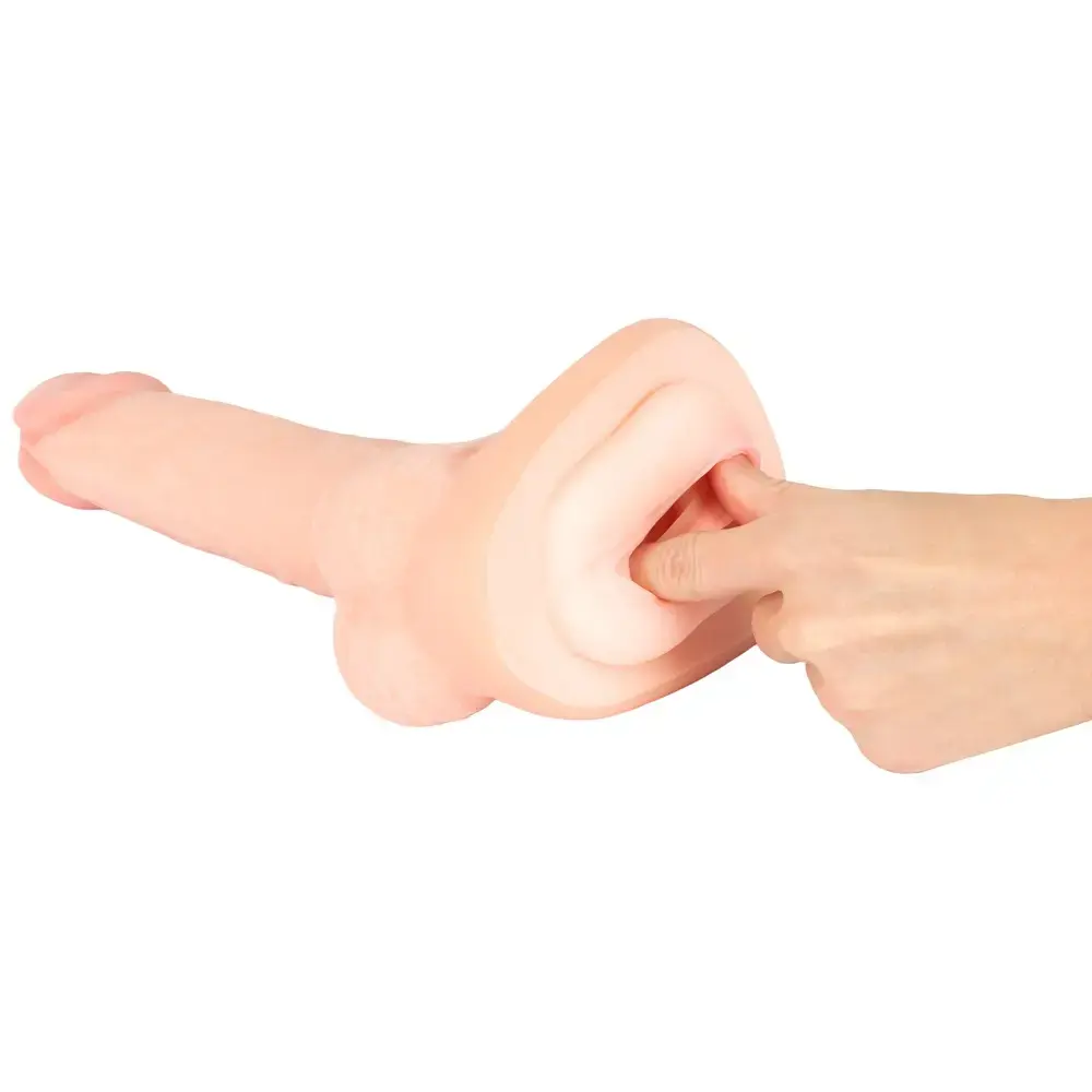 Nature Skin 3in1 pagarinātājs, dildo un masturbators Photo 9