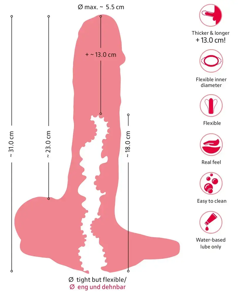 Nature Skin 3in1 pagarinātājs, dildo un masturbators Photo 12