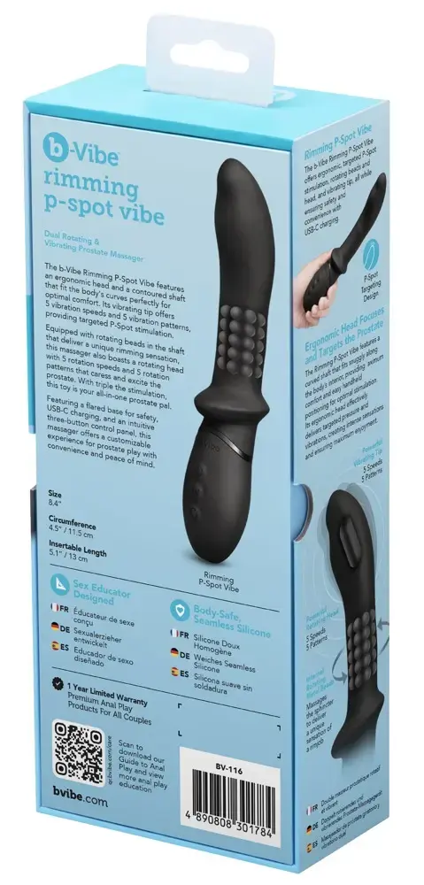 Anālais vibrators b-Vibe Rimming P-Spot Vibe Photo 10