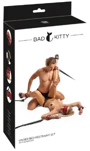 Bad Kitty Under the Bed Restraint Kit, 6-Piece Bondage Set with Adjustable Straps and Cuffs