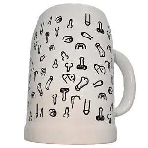 Diablopicante Diablo Picante Ceramic Beer Pitcher with Erotic Illustrations, 700ml