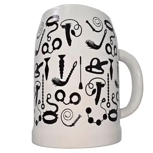 Diablo Picante Sado Beer Pitcher 700ml Ceramic Mug with Erotic Illustrations