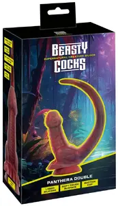 Beasty Cocks Panthera Double Liquid Silicone Double Dildo with Suction Cup