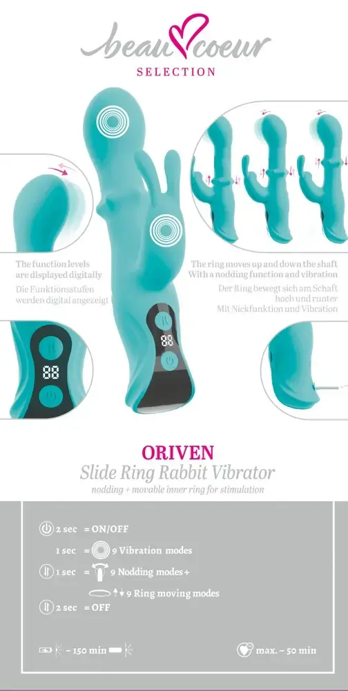 beau coeur Oriven trušveida vibrators | Divkārša stimulācija Photo 14