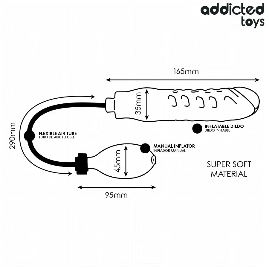 Addicted Toys Inflatable Dildo Model 3 | Adjustable Silicone Toy Photo 6