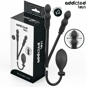 Addicted Toys Inflatable Double Anal Plug Model 1, Silicone