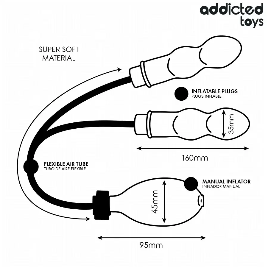 Addicted Toys Inflatable Double Anal Plug Model 1 Photo 6
