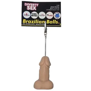 Diablo Picante Penis Note Holder with Metal Clip Light Tone