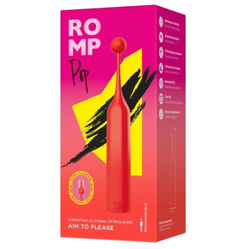 Клиторальный стимулятор ROMP Pop - Красный Photo 8