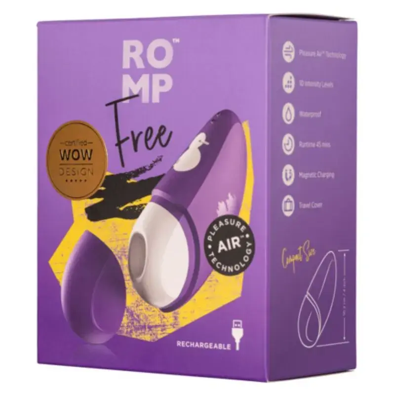 ROMP Free Rechargeable Clitoral Stimulator - Purple Photo 9