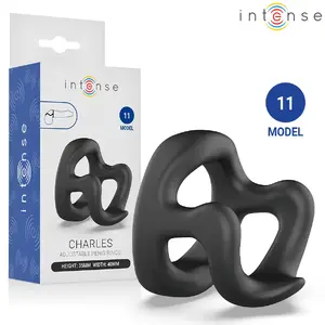INTENSE FOR HIM Charles regulējams dzimumlocekļa gredzens Model 11, H-veida dizains