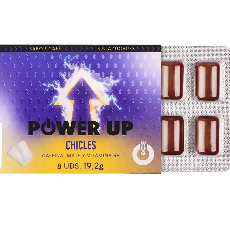 Жевательная резинка WUG POWER UP с кофеином - 8 штук Photo 2