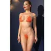 Бикини CHILIROSE CR 4898 Orange Strass Photo 4