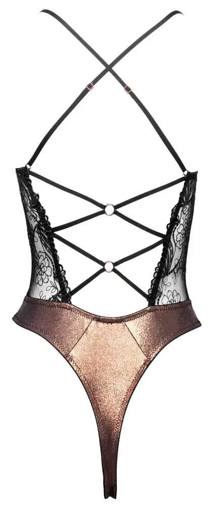 Cottelli Collection Body Copper XL stringu bodijs Photo 7