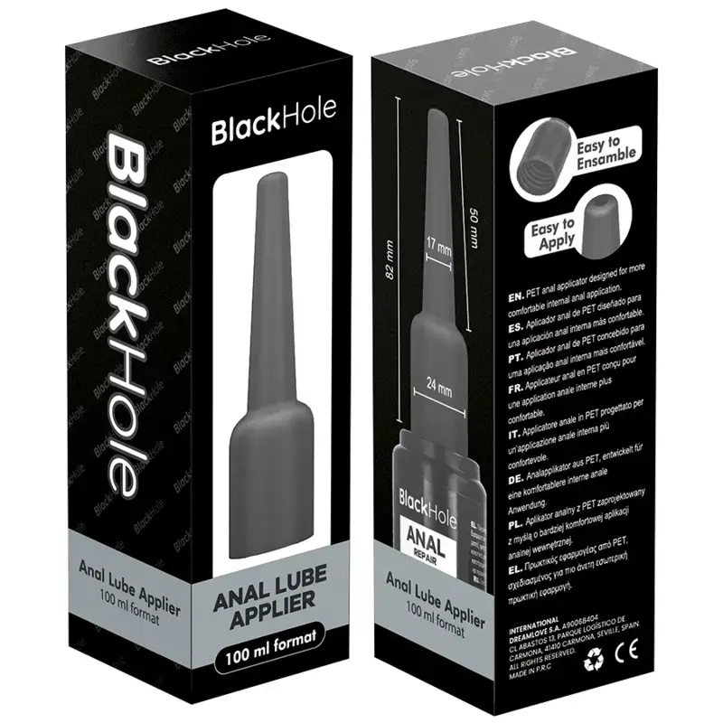 Black Hole anālās smērvielas aplikators L izmērs 100 ml Photo 8