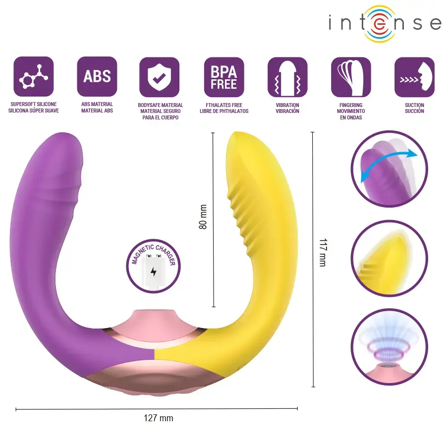 INTENSE HIGH TECH Willow 3-in-1 Suction and Vibration Stimulator Photo 4