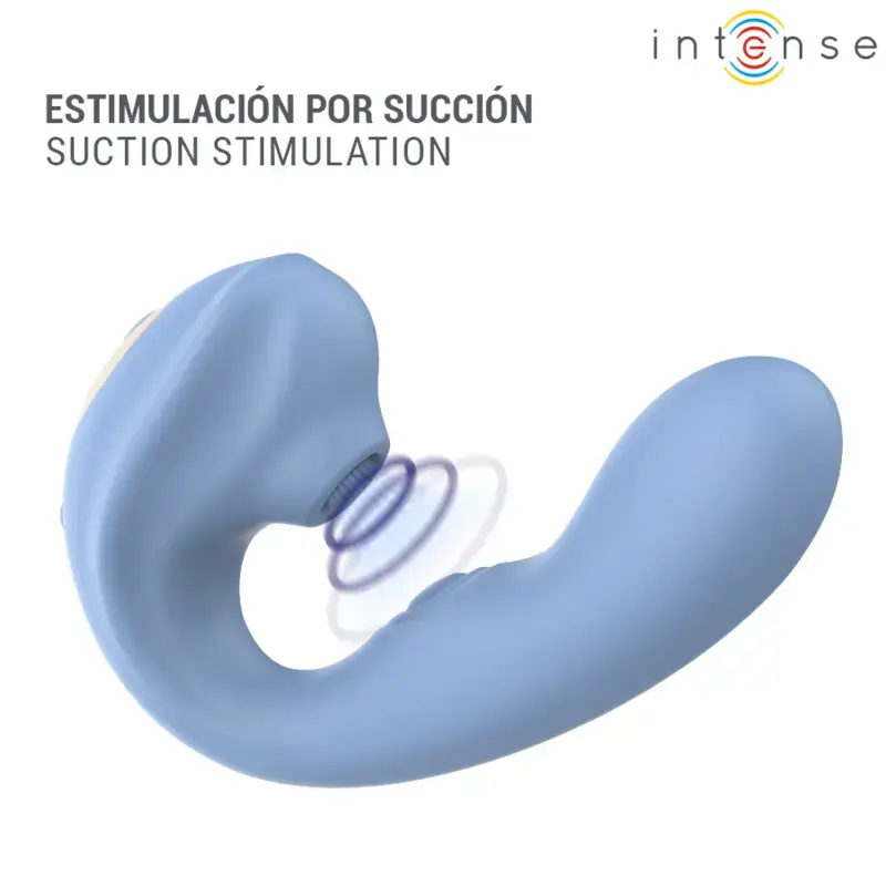 INTENSE GINA Multifunction Clitoral Stimulator - Blue Photo 3