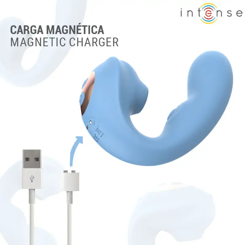 INTENSE GINA Multifunction Clitoral Stimulator - Blue Photo 8