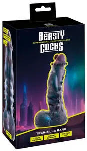 Фаллоимитатор Beasty Cocks Tech-Zilla Bang из жидкого силикона с присоской