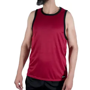 MACHO - CMV003 MAROON GYM T-SHIRT S/M