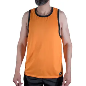 MACHO - CMV005 ORANGE GYM T-SHIRT L/XL