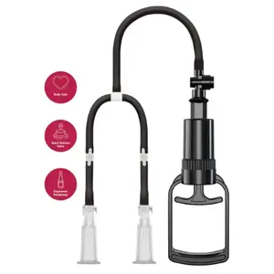 She.E.O Nipple Vacuum Pump S/M with Manual Control and Two Suction Cups