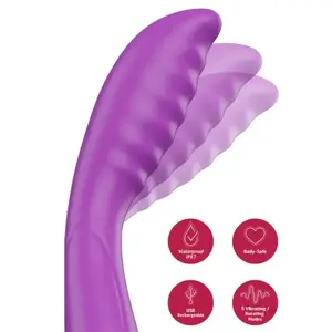 She.E.O G-Spot Tapping Vibrator, Purple, Silicone
