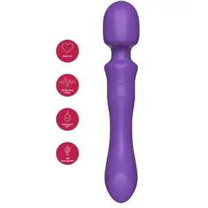 She.E.O Double-Ended Vibrating Massage Wand, Purple
