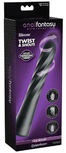 Anal Fantasy Series Twist Ecstacy Anal Vibrator, 3 Rotation Speeds and 10 Vibration Modes, Black