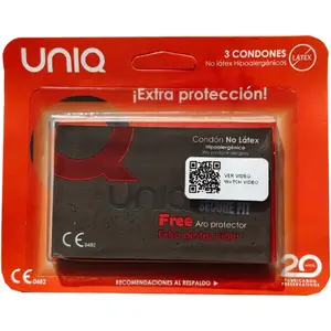 UNIQ - SECURE FIT LATEX-FREE CONDOMS 3 UNITS