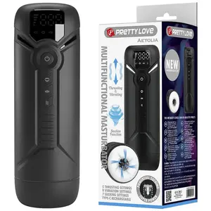 PRETTY LOVE - AETOLA MULTIFUNCTION AUTOMATIC MASTURBATOR BLACK