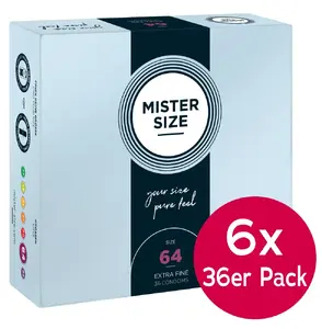 Mister Size 64mm 6xpack of 36