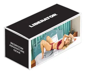 Подушка для секса Liberator Jaz Motion Grey с пеноматериалом высокой плотности, чехлом из микрозамши и двусторонним клиновидным дизайном