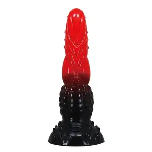 POWER MONSTERS - FIRE DRAGON FANTASY DILDO WITH SUCTION CUP 24.5 CM Ø 5.8 CM RED & BLACK