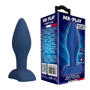 MR PLAY - TAPERED SILICONE ANAL PLUG BLUE S