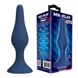 MR PLAY - TAPERED SILICONE ANAL PLUG BLUE XL