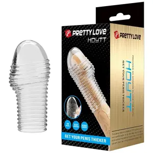 PRETTY LOVE - HOTTT PENIS SLEEVE GET YOUR PENIS THICKER TRANSPARENT