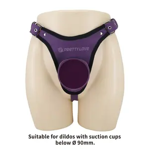 PRETTY LOVE - UNIVERSAL STRAP-ON HARNESS BRIEFS PURPLE AND BLACK