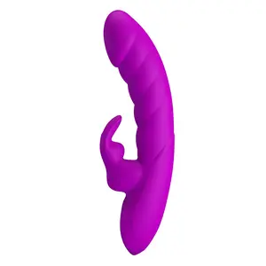 PRETTY LOVE - MONICA RECHARGEABLE DUAL STIMULATION G-SPOT AND CLITORAL VIBRATOR PURPLE