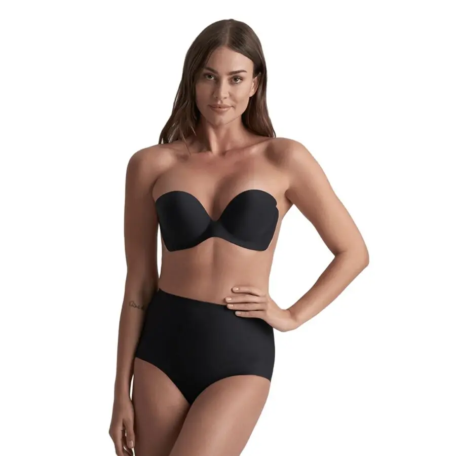 Bye Bra Diva Pašlīmējošs krūšturis melns B kausiņš Photo 2
