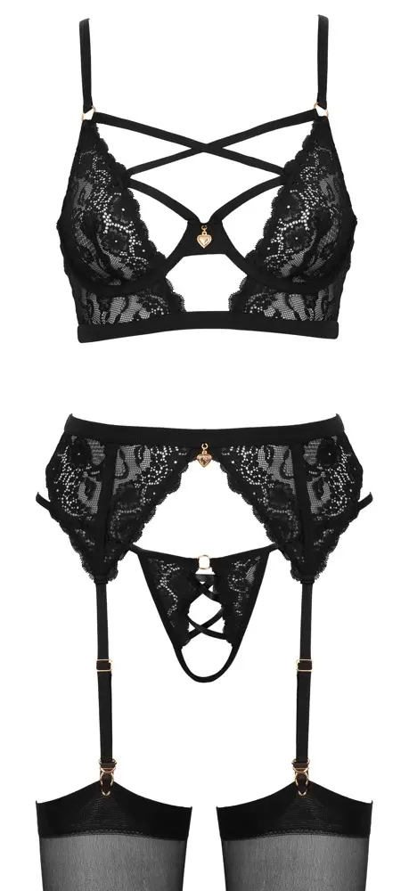 Cottelli Collection Bra Suspender Set 80B/M Photo 8