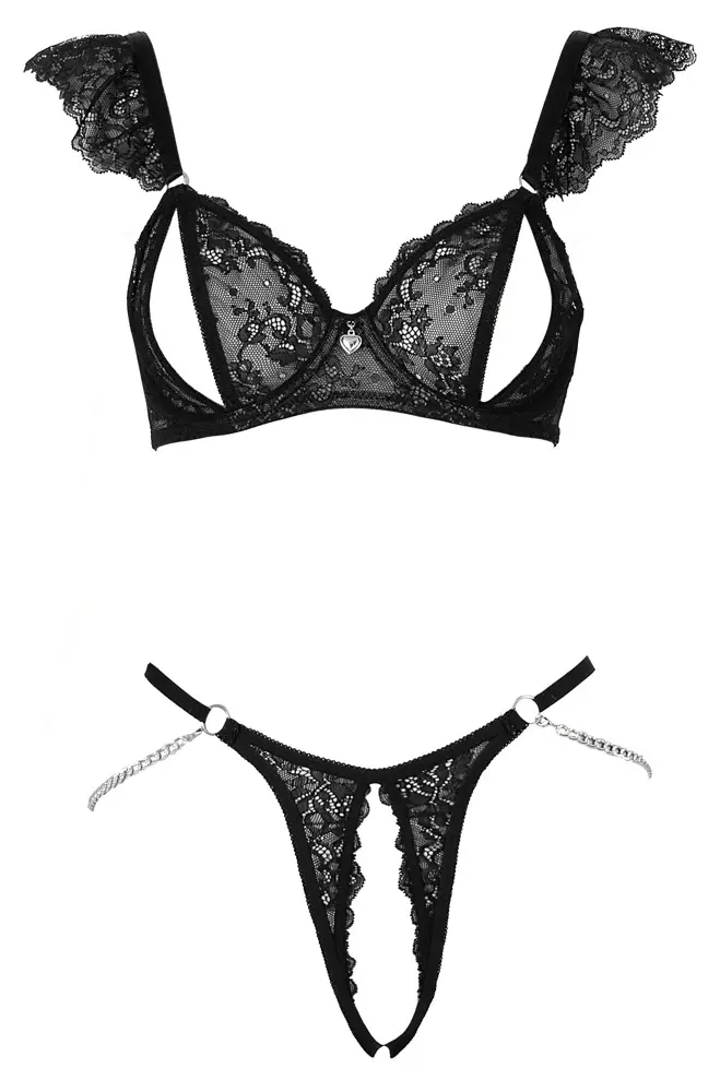 Cottelli Collection Bra and String 90B/XL Lingerie Set Photo 9