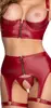 Cottelli Collection Shelf Bra Set Red 90B/XL Photo 5