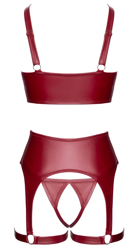Cottelli Collection Shelf Bra Set Red 90B/XL Photo 8