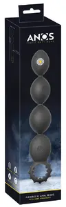 ANOS Flexible XL Anal Beads Vibrating Anal Toy with 10 Vibration Modes and Retrieval Ring