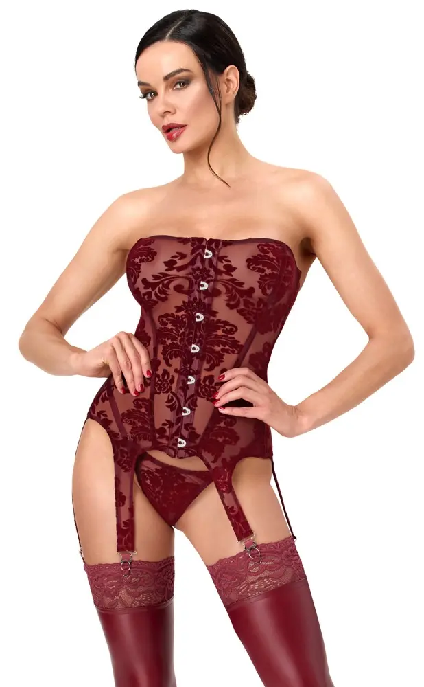 Noir Burgundy S Basque Corset Photo 3