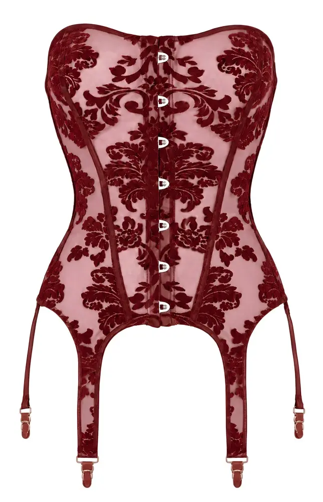 Noir Burgundy L Basque Corset Photo 10